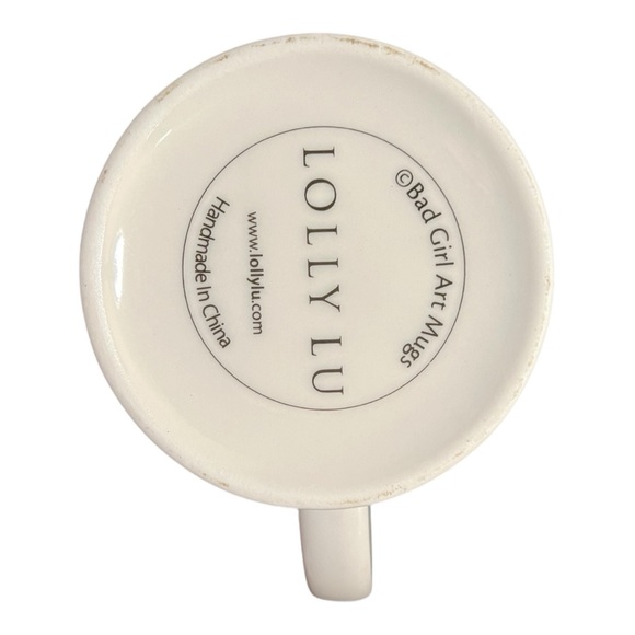 Lolly Lu Bad Girl Art Men Are Like Coffee 16 oz Mug - Picture 4 of 4